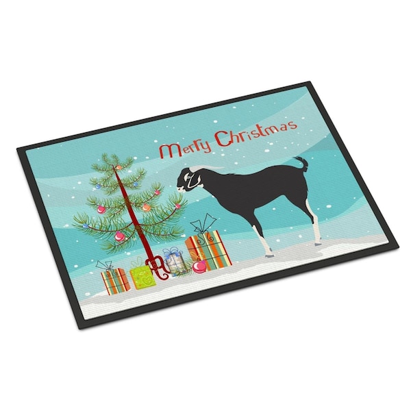 Carolines Treasures Black Bengal Goat Christmas Indoor or Outdoor Mat - 18 x 27 in. BB9251MAT - main